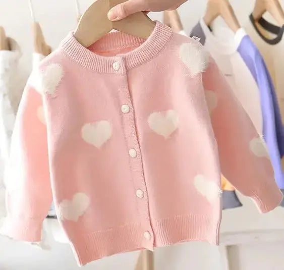 Softest Valentine Cardigan Pink Poodle Designz