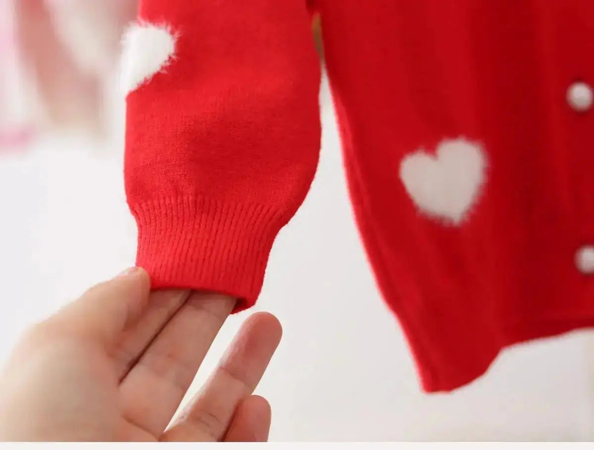 Softest Valentine Cardigan Pink Poodle Designz