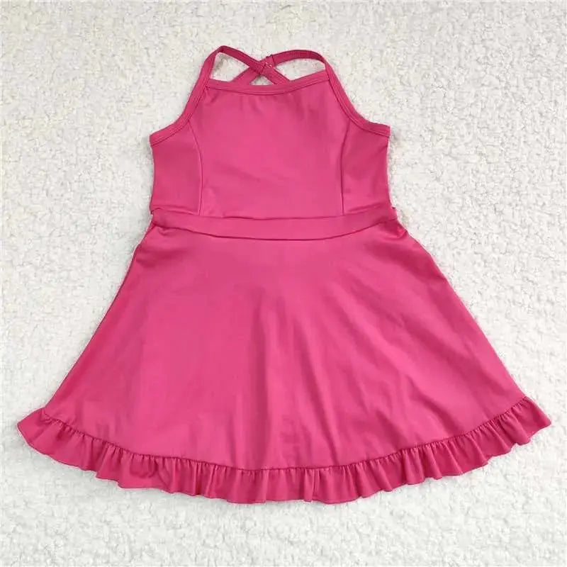 Strappy Dress With Attached Shorts Pink Poodle Designz