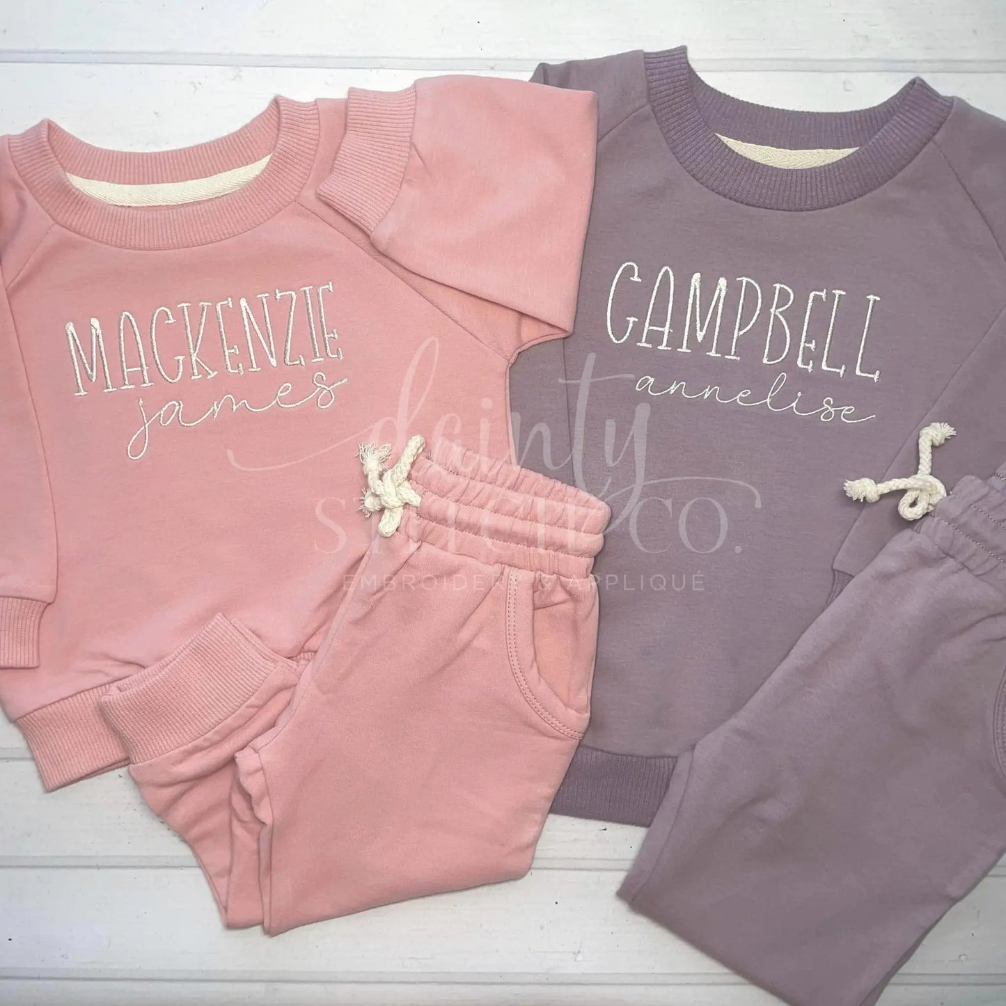 Unisex 2-Piece Set Jogger Pants Set Pink Poodle Designz