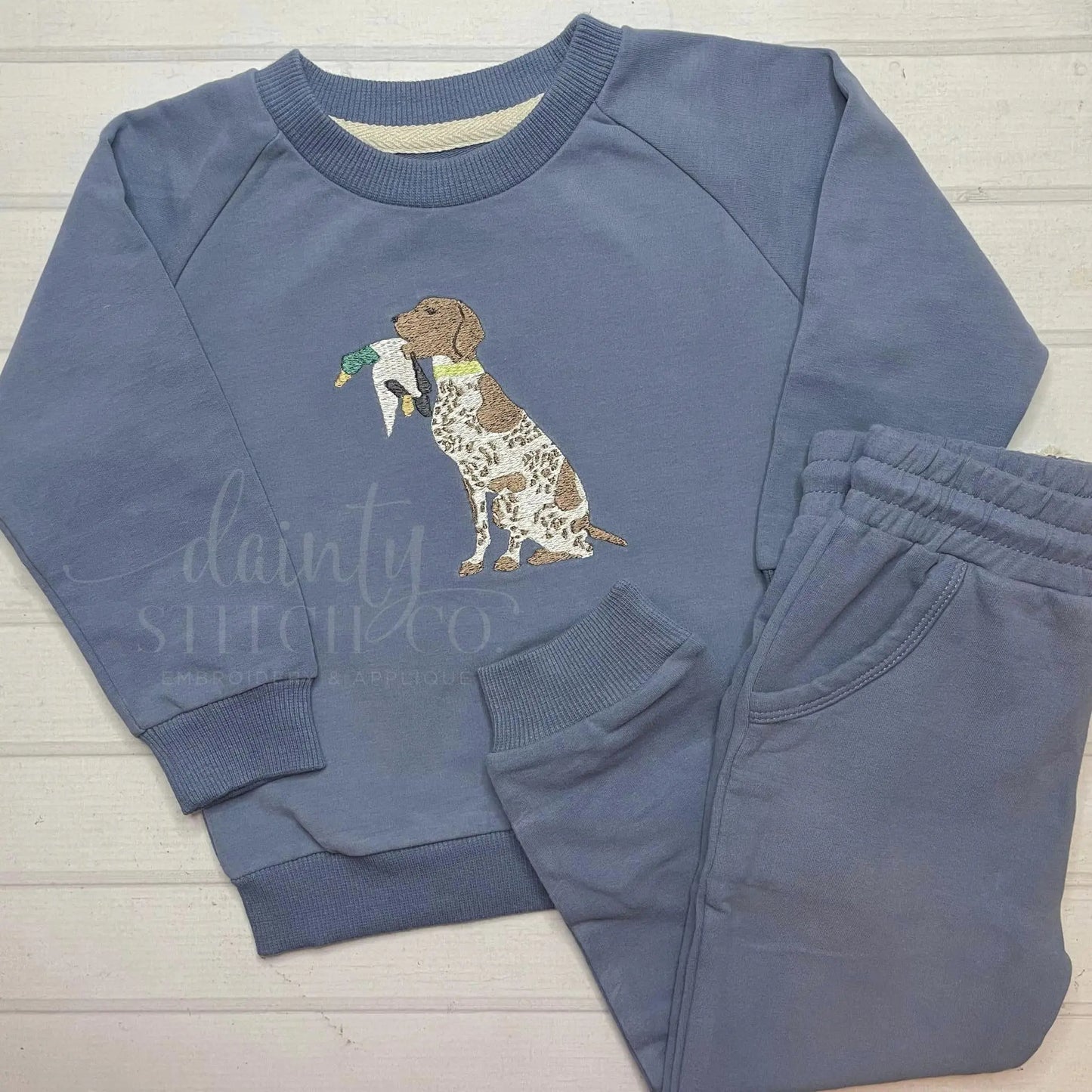 Unisex 2-Piece Set Jogger Pants Set Pink Poodle Designz