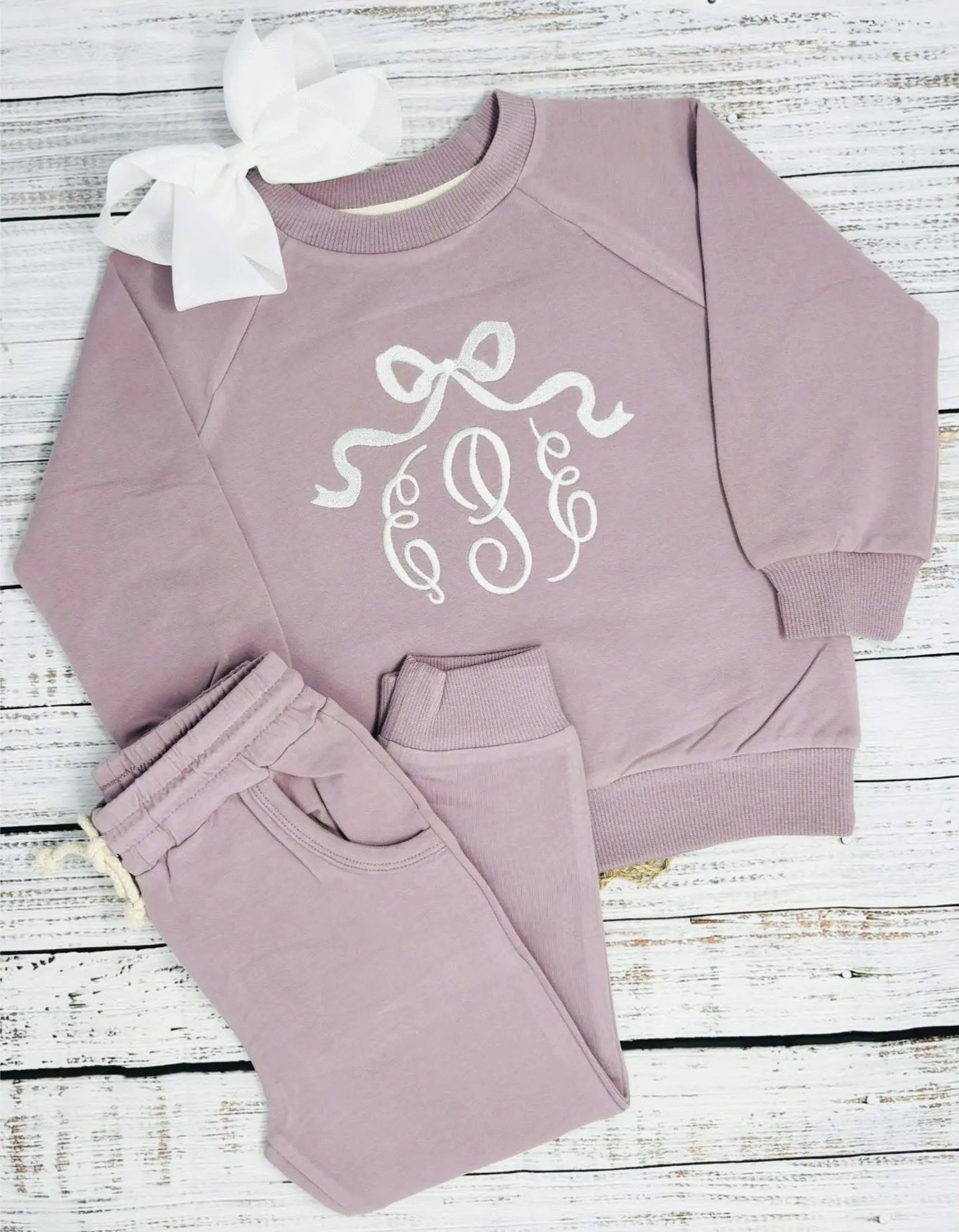Unisex 2-Piece Set Jogger Pants Set Pink Poodle Designz