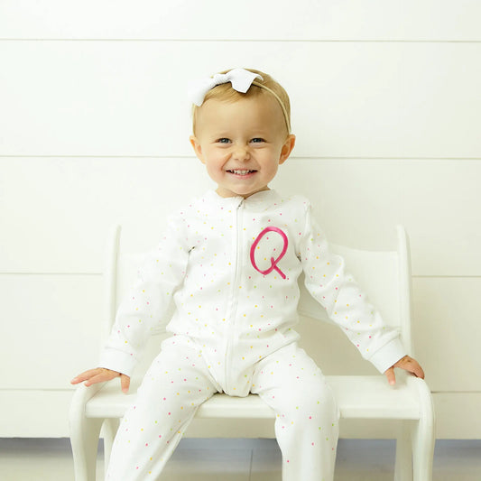 Unisex Footie Sleepers Pink Poodle Designz