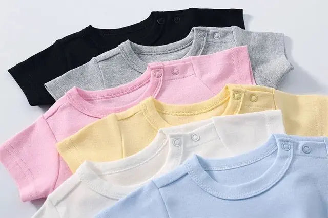 Unisex Knit Newborn Short Sleeve Romper Pink Poodle Designz