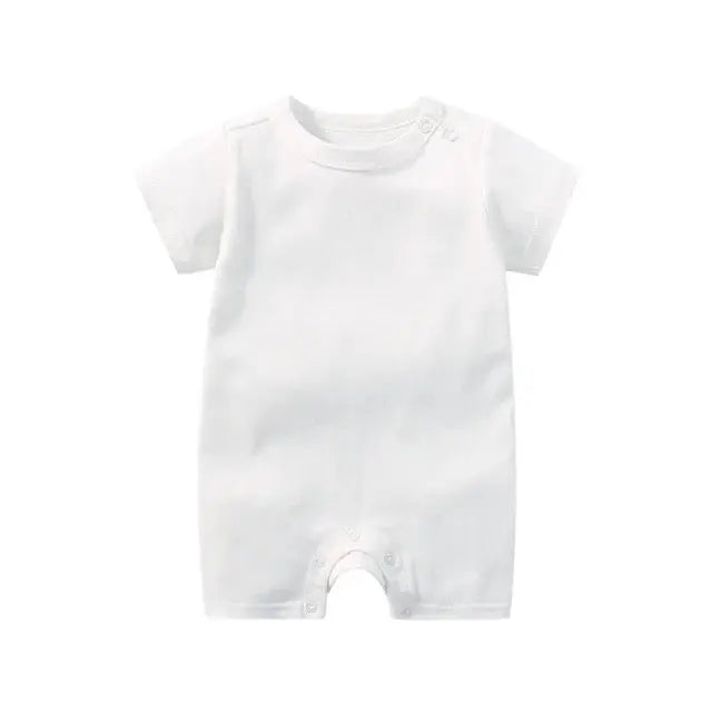 Unisex Knit Newborn Short Sleeve Romper Pink Poodle Designz