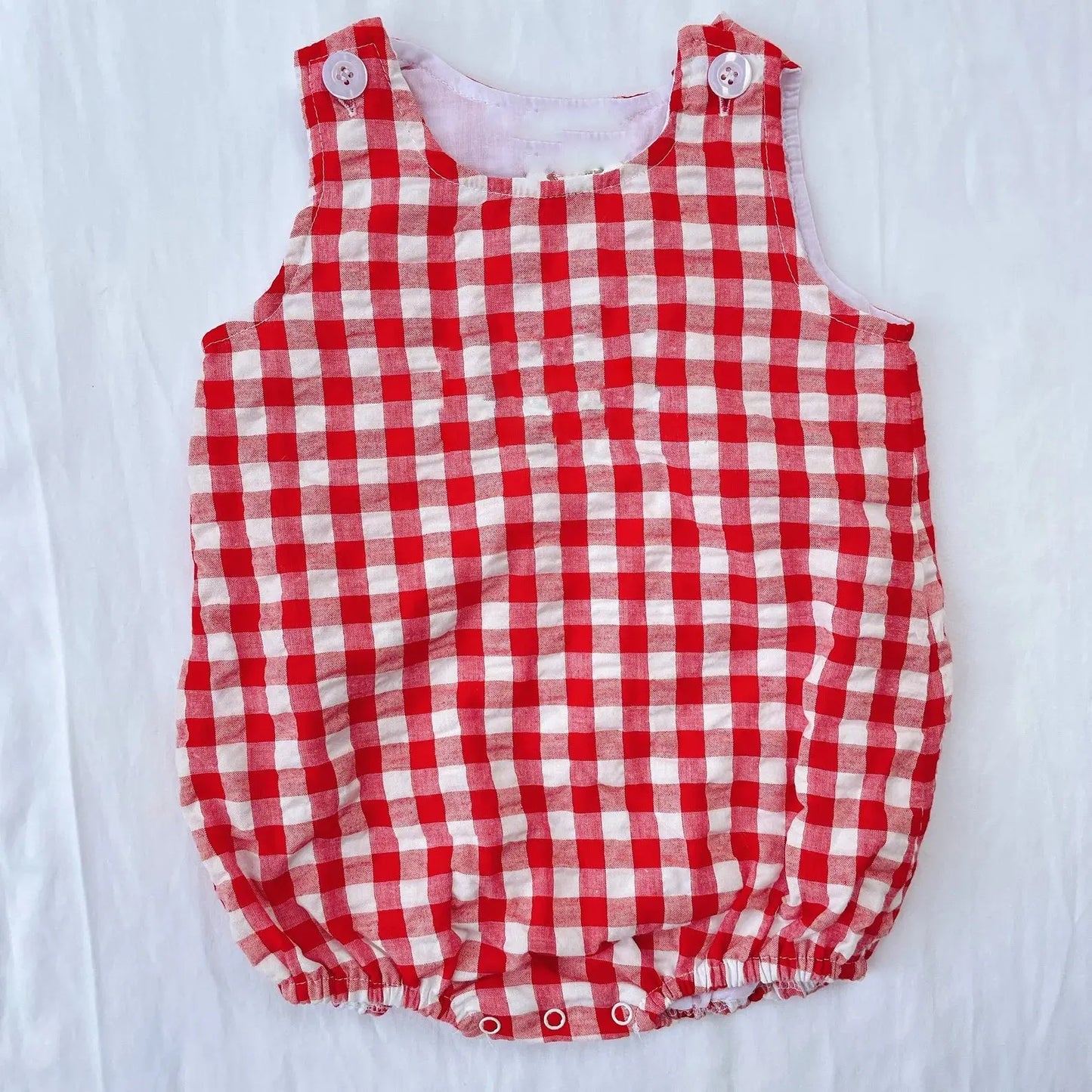 Unisex Red Gingham Bubble **Last One** Blanks Boutique
