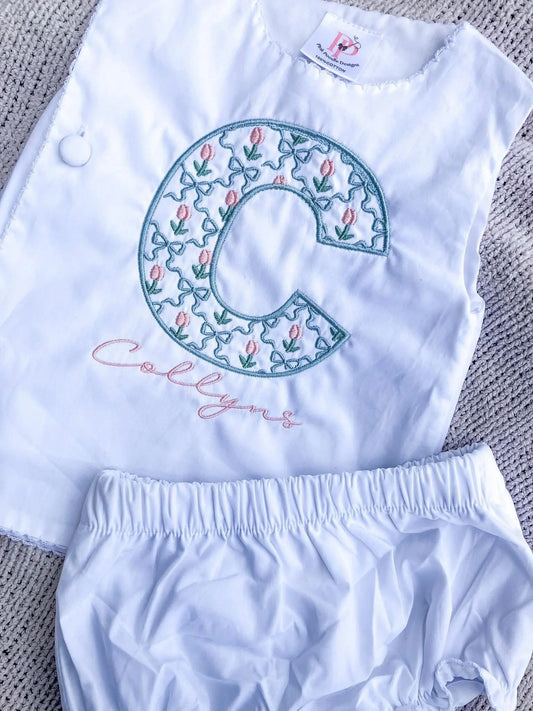 Unisex Vintage Style Diaper Sets Pink Poodle Designz