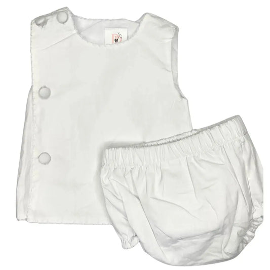 White Crossover Nappy Diaper Sets Pink Poodle Designz