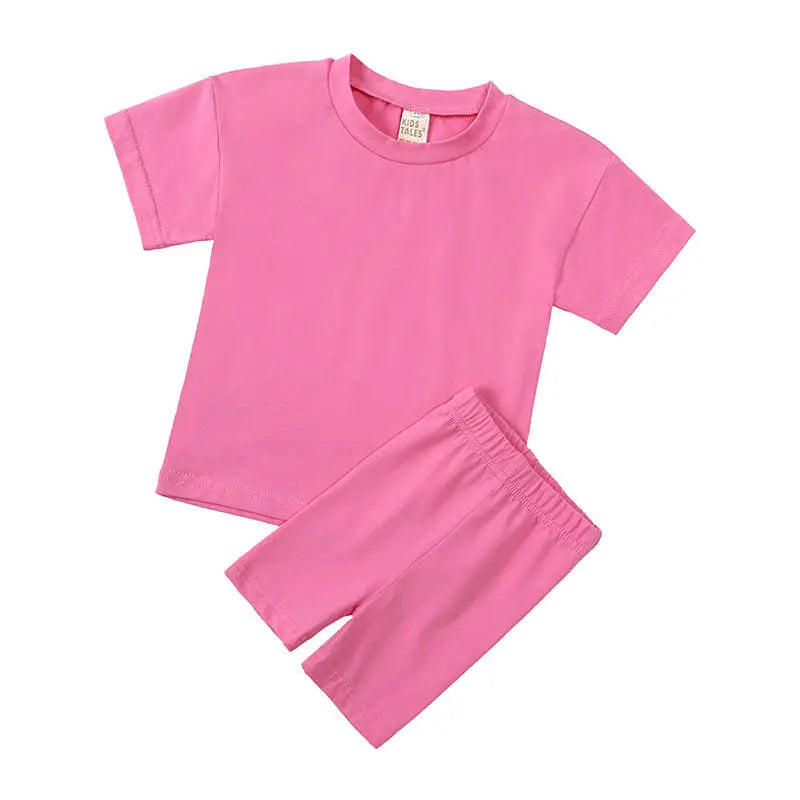 Wholesale Girls Cotton Short Sets Pink Poodle Designz