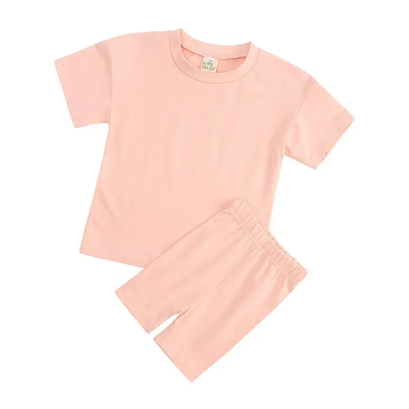 Wholesale Girls Cotton Short Sets Pink Poodle Designz