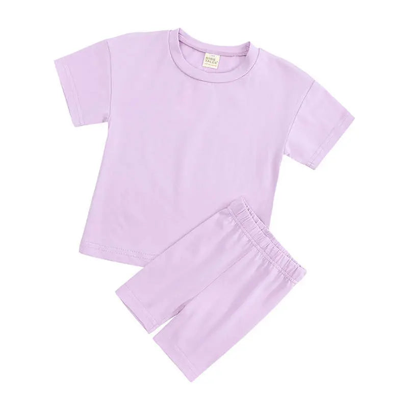 Wholesale Girls Cotton Short Sets Pink Poodle Designz