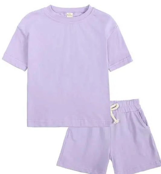 Unisex Cotton Short Sets Pink Poodle Designz