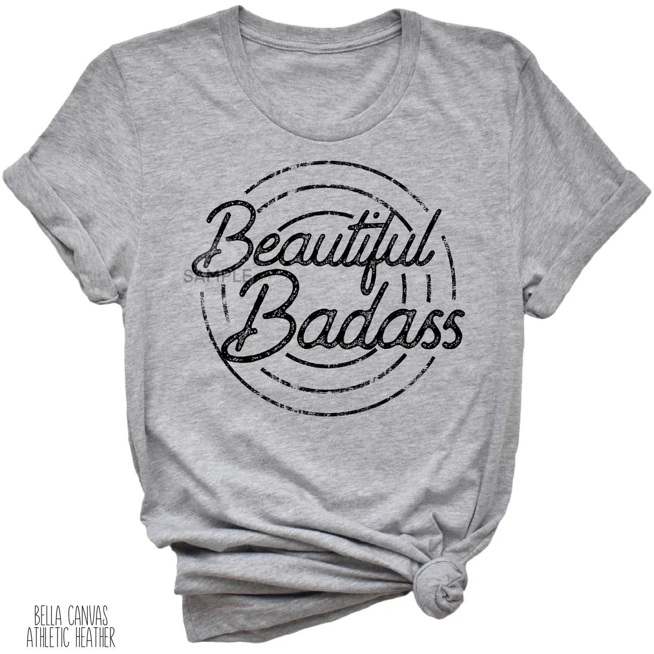 Beautiful Badass Short Sleeve Tee Pink Poodle Designz