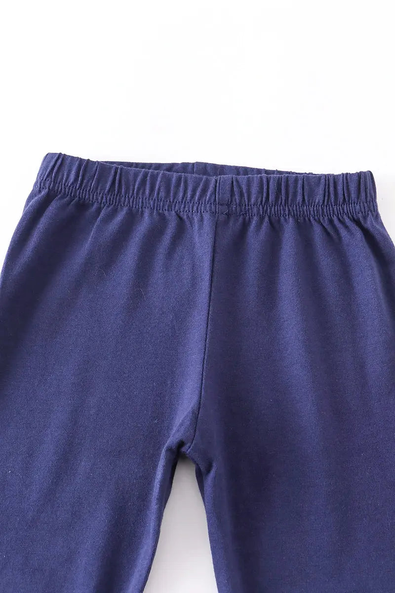 Blue Ruffle Layered Icing Legging Honeydew