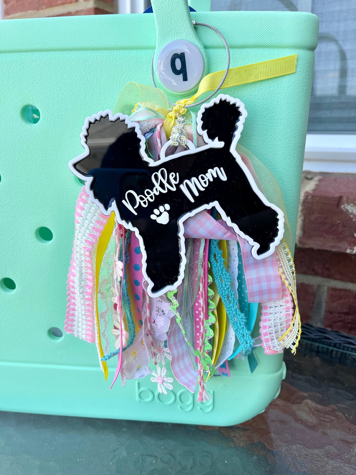 Bogg Bag Acrylic Tags Pink Poodle Designz