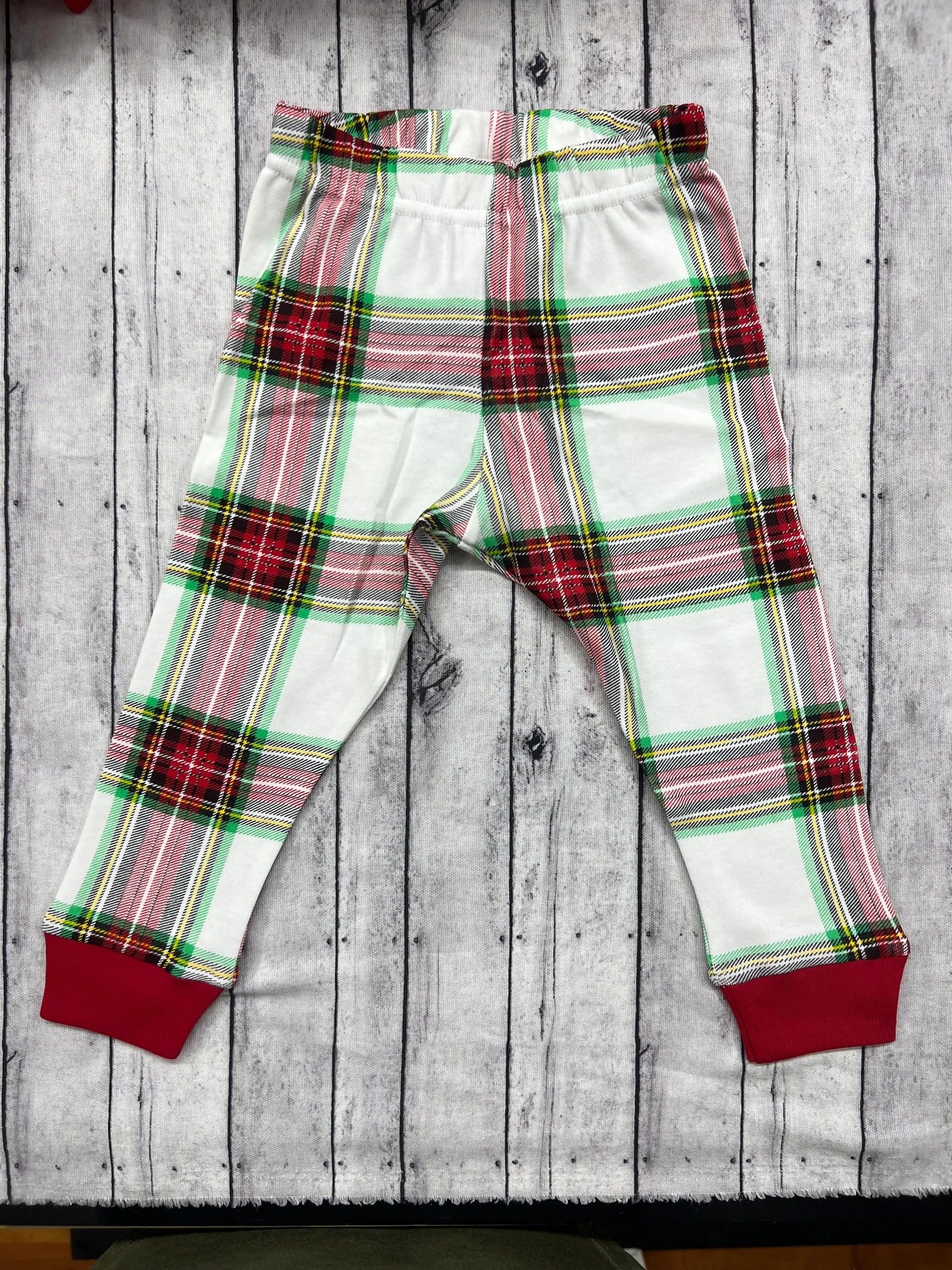 Christmas Red & Plaid Unisex Pajamas Bayou Blanks