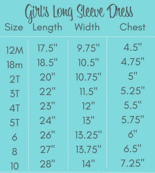 Girl's Long Sleeve Ruffle Empire Waist Dress ARB Blanks