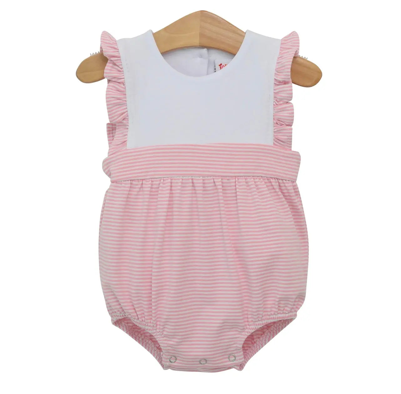 Girl's Ruffle Striped Bubble Pink Poodle Designz