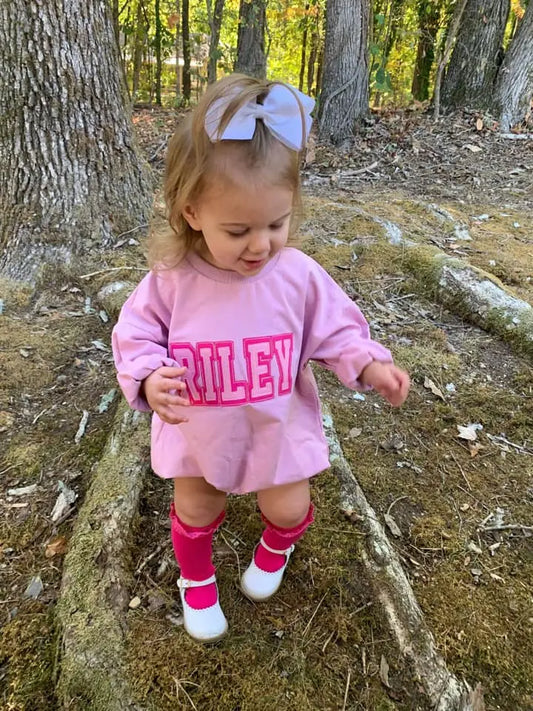 Infant Sweatshirt Rompers Pink Poodle Designz