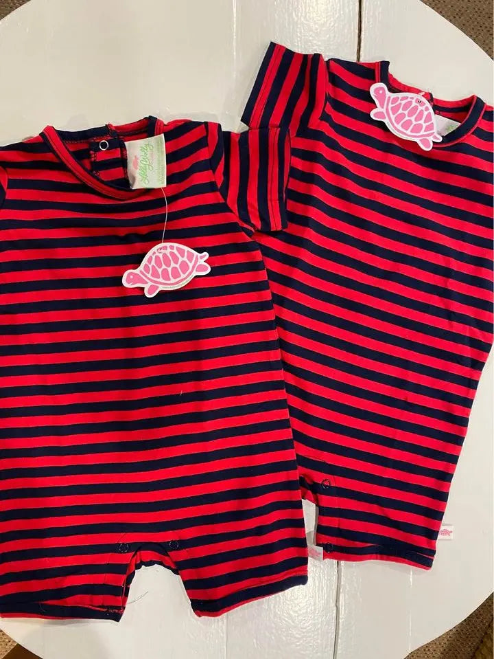Lolly Wolly Doodle Rompers 3-6 Months Pink Poodle Designz
