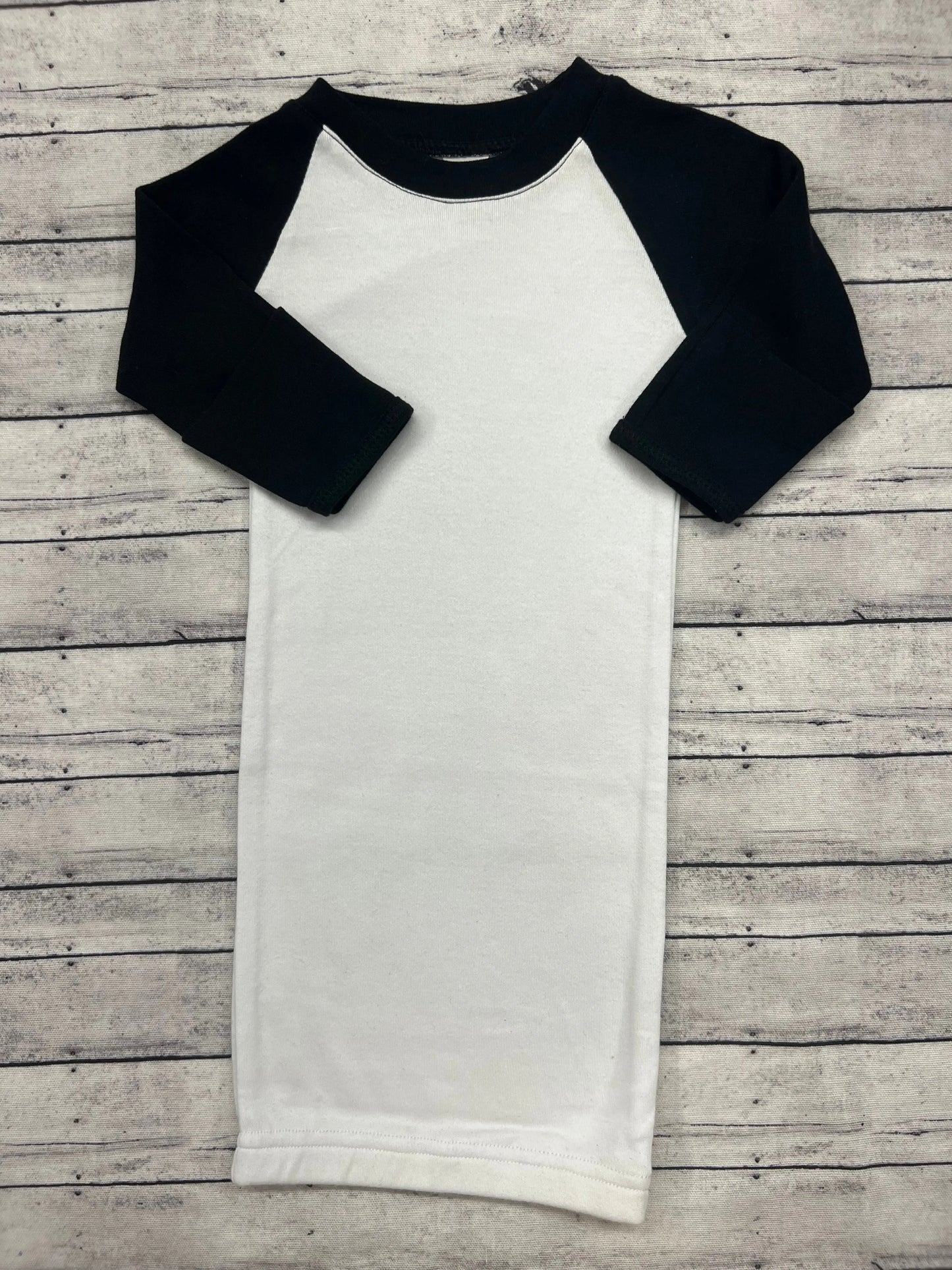 Long Sleeve Infant Boy's Raglan Gowns Pink Poodle Designz