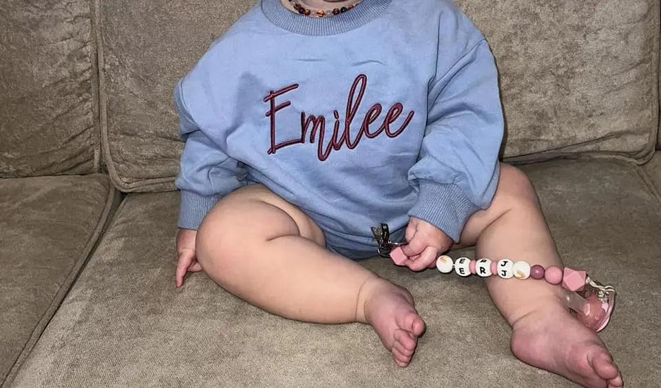 Long Sleeve Organic Cotton Oversized Sweatshirt Bubble Romper Pink Poodle Designz