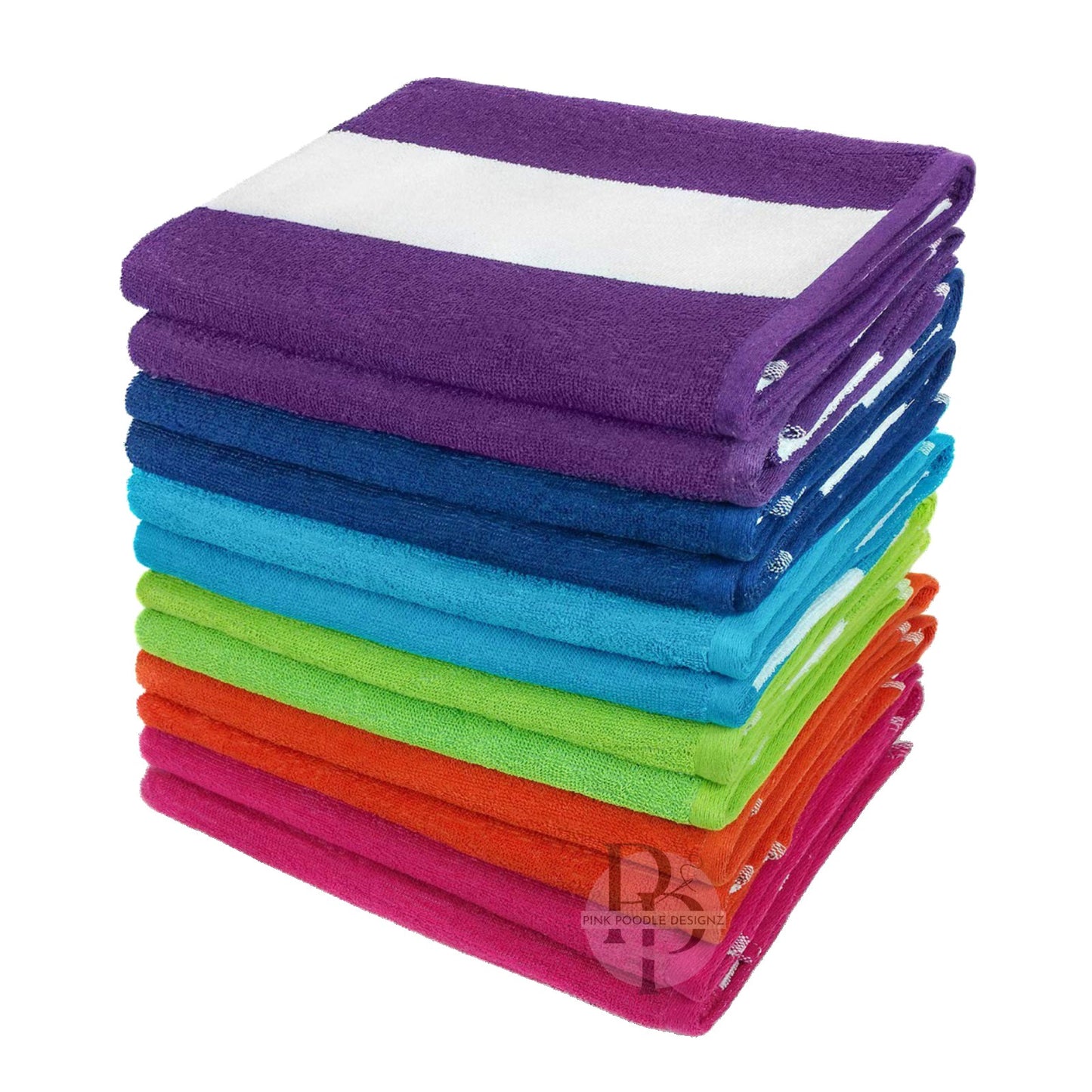 Monogrammed Cabana Terry Loop Beach Towels Walmart