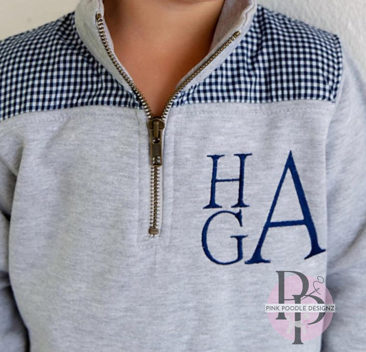Monogrammed Cotton & Seersucker Pullover Love That Cotton