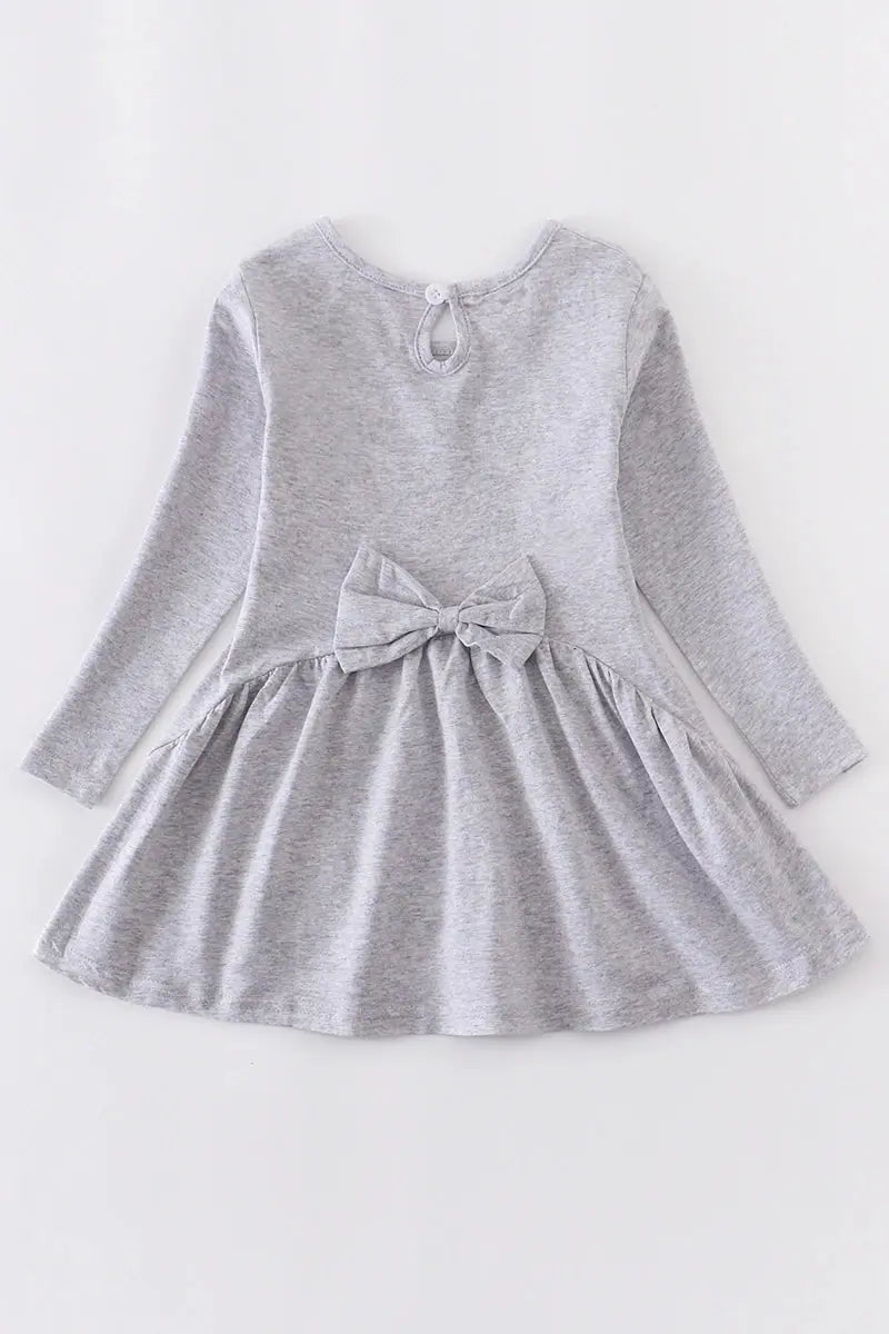 Monogrammed Flowy Grey Tunic Honeydew