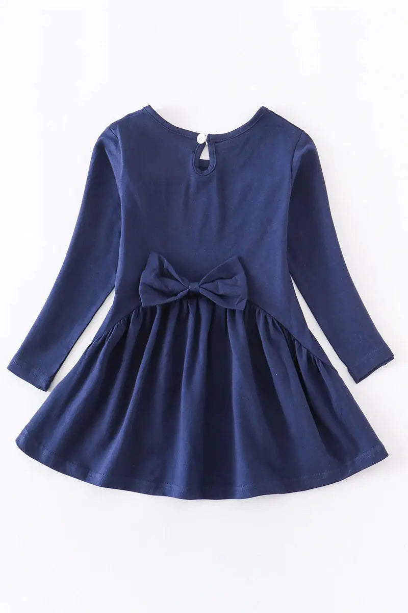 Monogrammed Flowy Navy Tunic Honeydew