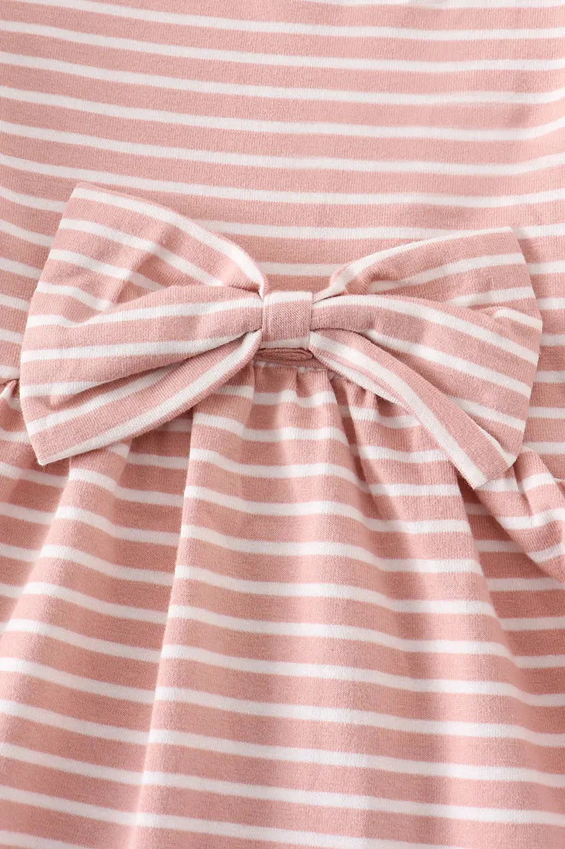 Monogrammed Flowy Pink Stripe Tunic Honeydew