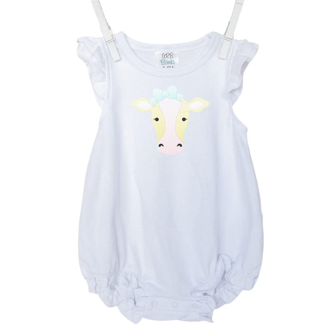 Monogrammed Girl's Angel Sleeve Bubbles ARB Blanks