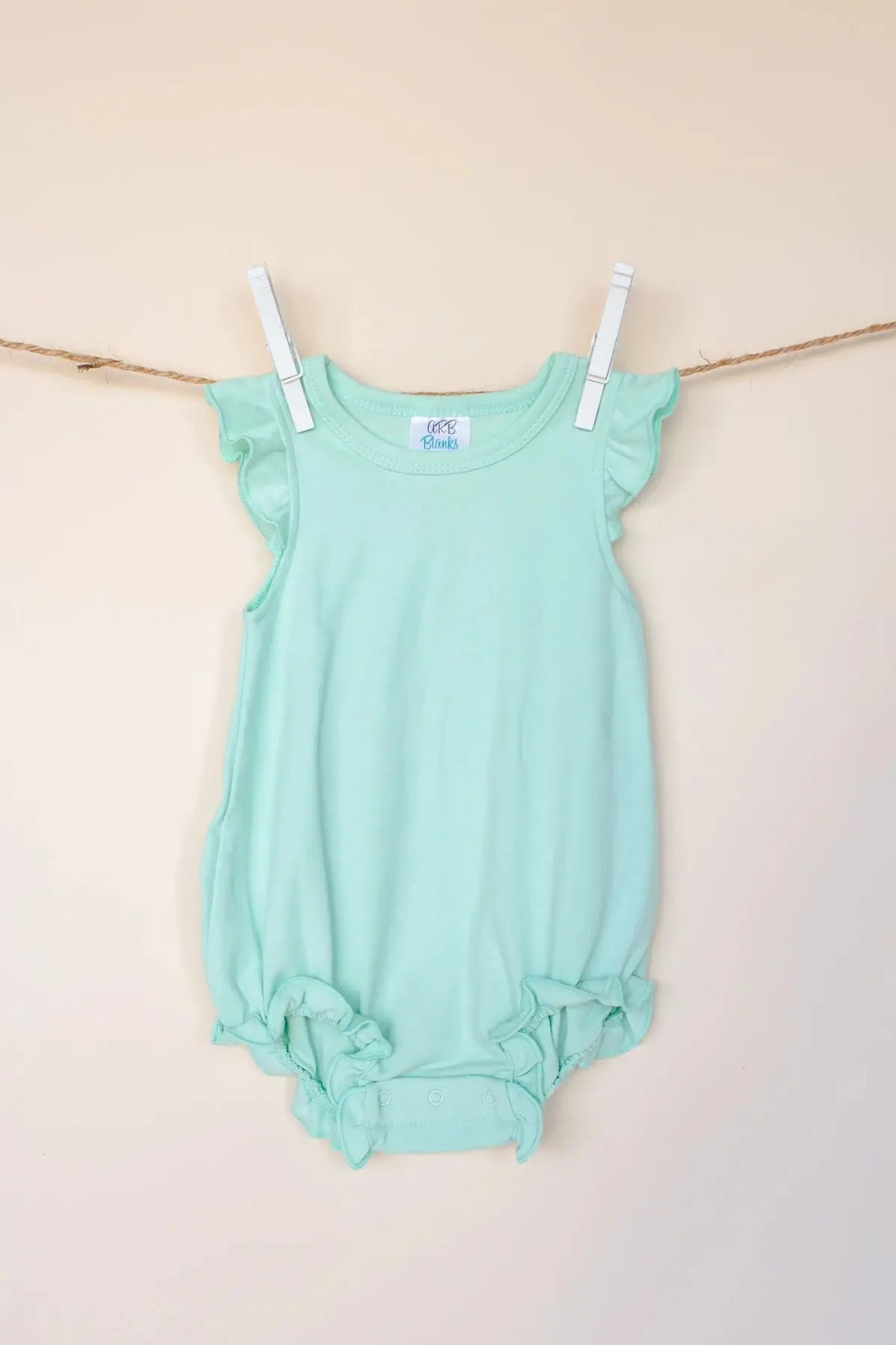 Monogrammed Girl's Angel Sleeve Bubbles ARB Blanks