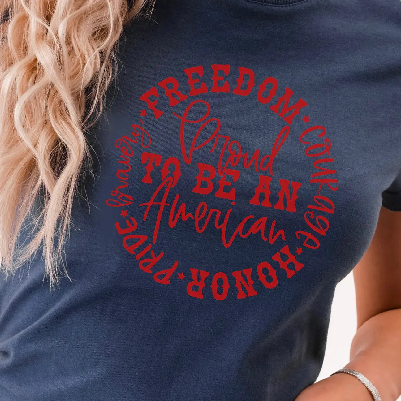 Patriotic Short Sleeve Tees Pink Poodle Designz