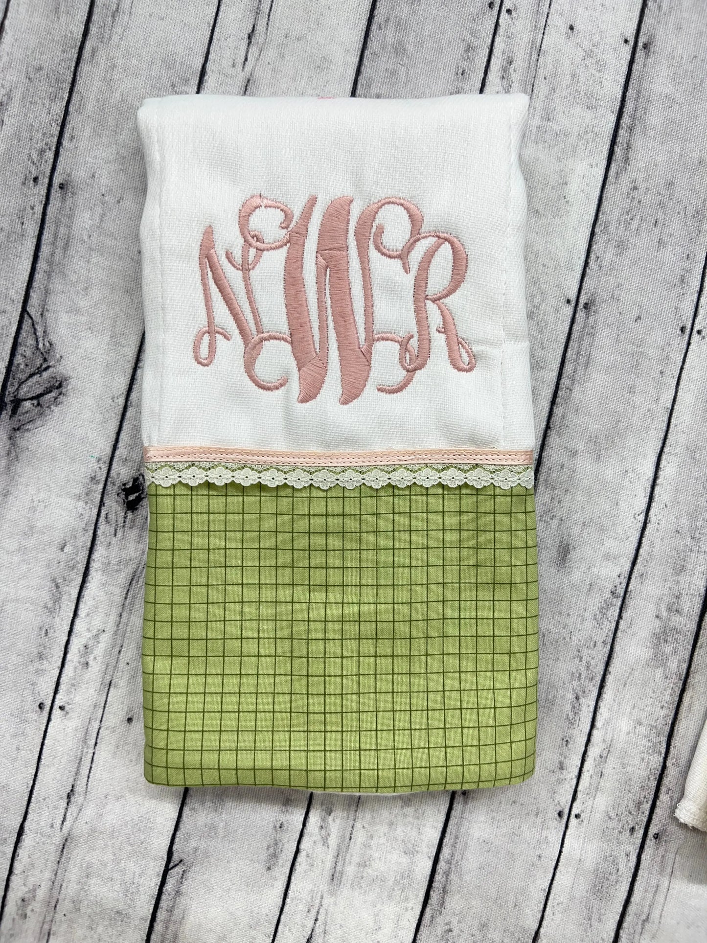 Personalized Embroidered Burp Pad Pink Poodle Designz