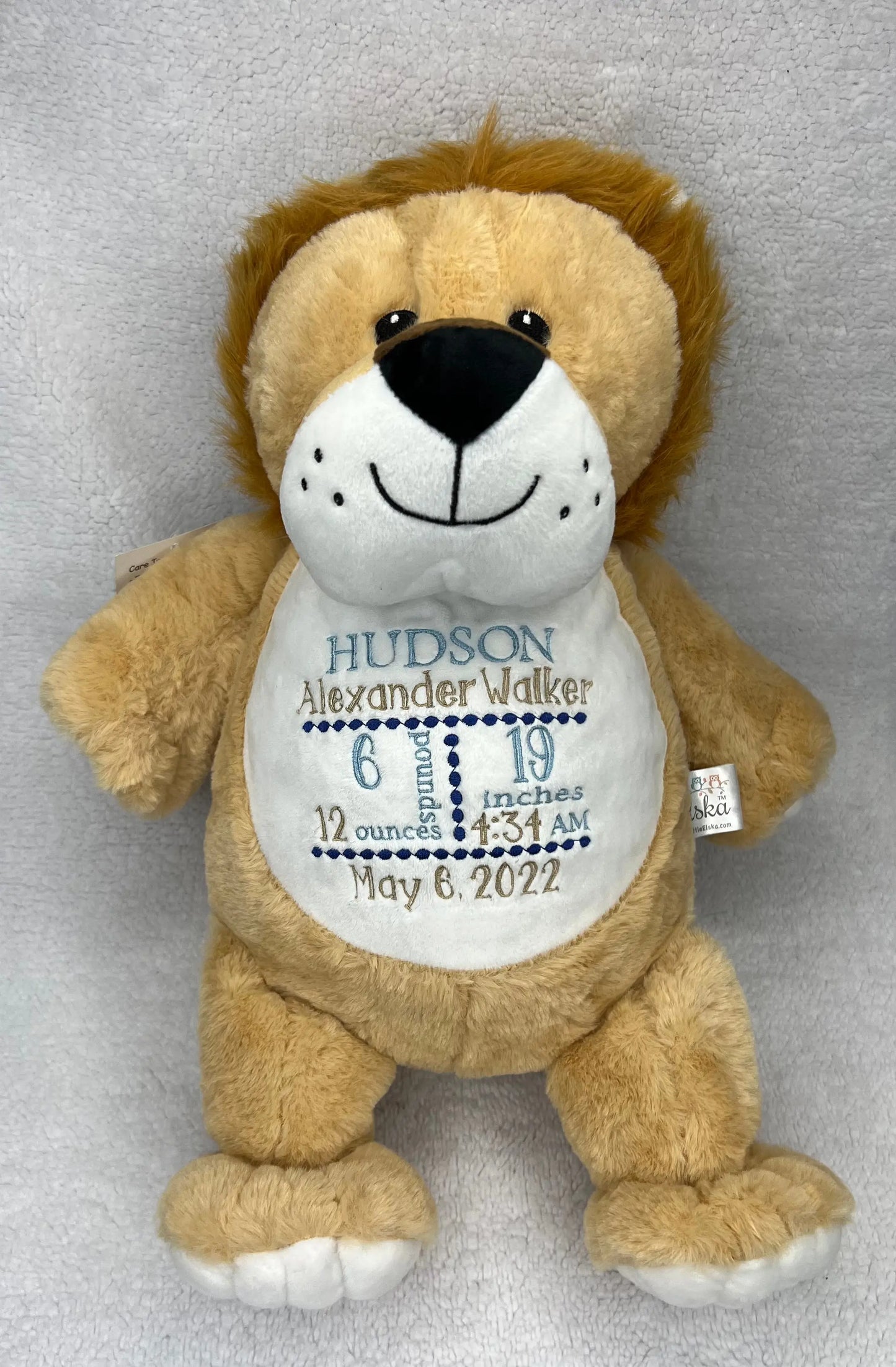 Personalized Keepsake Stuffed Lion pinkpoodledesignz