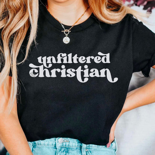 Unfiltered Christian Short Sleeve Tee Pink Poodle Designz