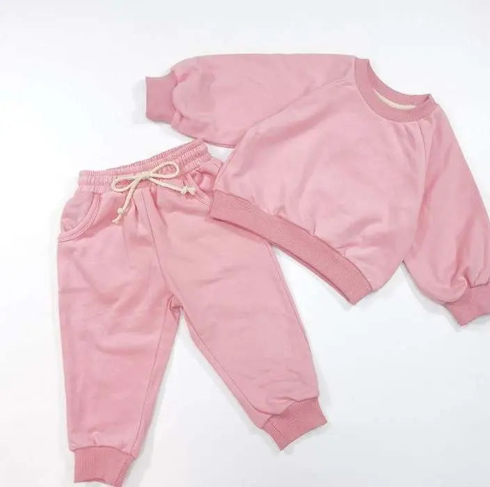 Unisex 2-Piece Set Hoodie Jogger Pants Set Pink Poodle Designz