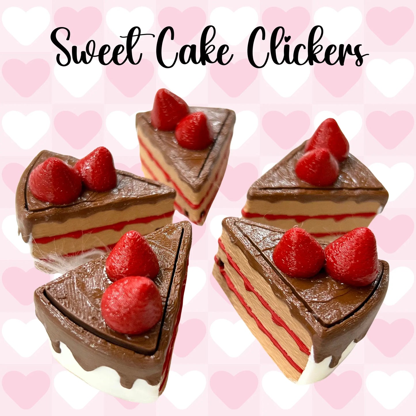 3D Cake Fidget Clicker (Clickify 3D) Pink Poodle Designz