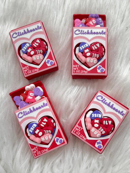 3D Conversation Hearts Clickers Pink Poodle Designz