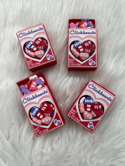 3D Conversation Hearts Clickers Pink Poodle Designz