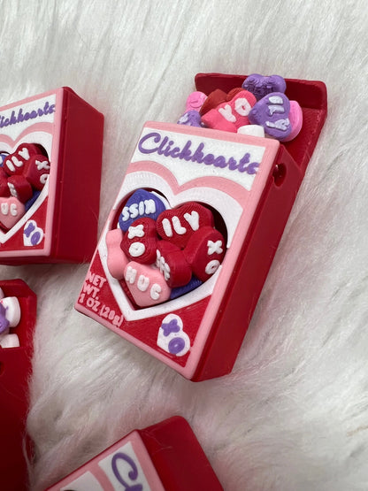 3D Conversation Hearts Clickers Pink Poodle Designz