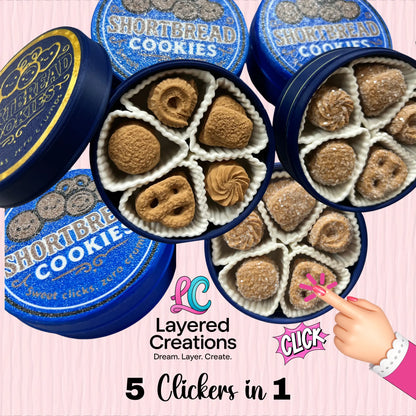 3D Granny’s Cookie Tin With Cookie Clickers (Mochi Makes) Pink Poodle Designz