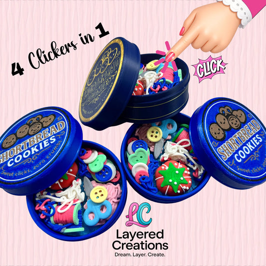 3D Granny’s Cookie Tin With Sewing Novelties (Mochi Makes) Pink Poodle Designz