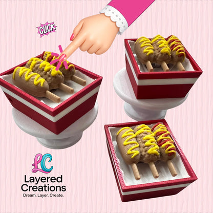 3D Let’s Do Lunch Fidget Clickers (Ludo) Pink Poodle Designz