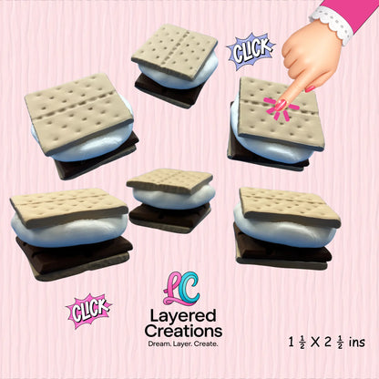3D Let’s Do Lunch Fidget Clickers (Ludo) Pink Poodle Designz