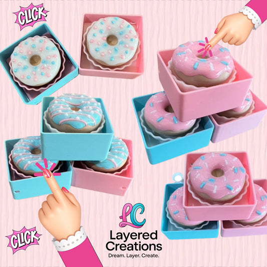 3D Printed Donut Clickers (Clickify 3D) Pink Poodle Designz