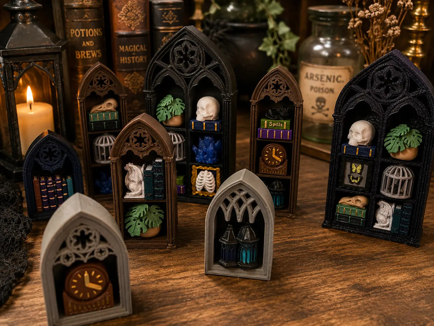 3D Printed Gothic Shelf Clickers (Marie’s Button) Pink Poodle Designz