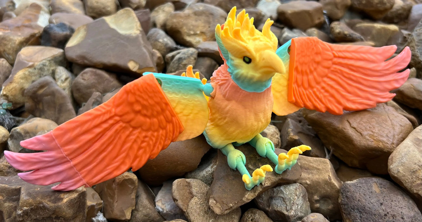 3D Printed Hand Painted Flexi Flying Creatures (KEK CREATIONS) Pink Poodle Designz