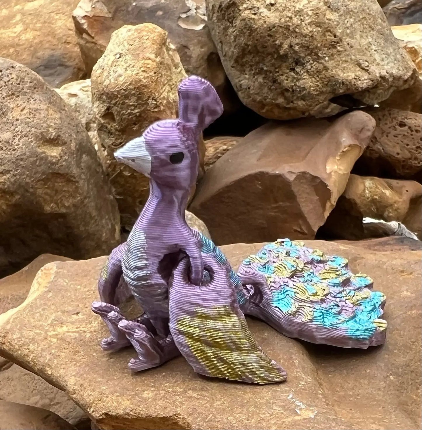 3D Printed Hand Painted Flexi Flying Creatures (KEK CREATIONS) Pink Poodle Designz